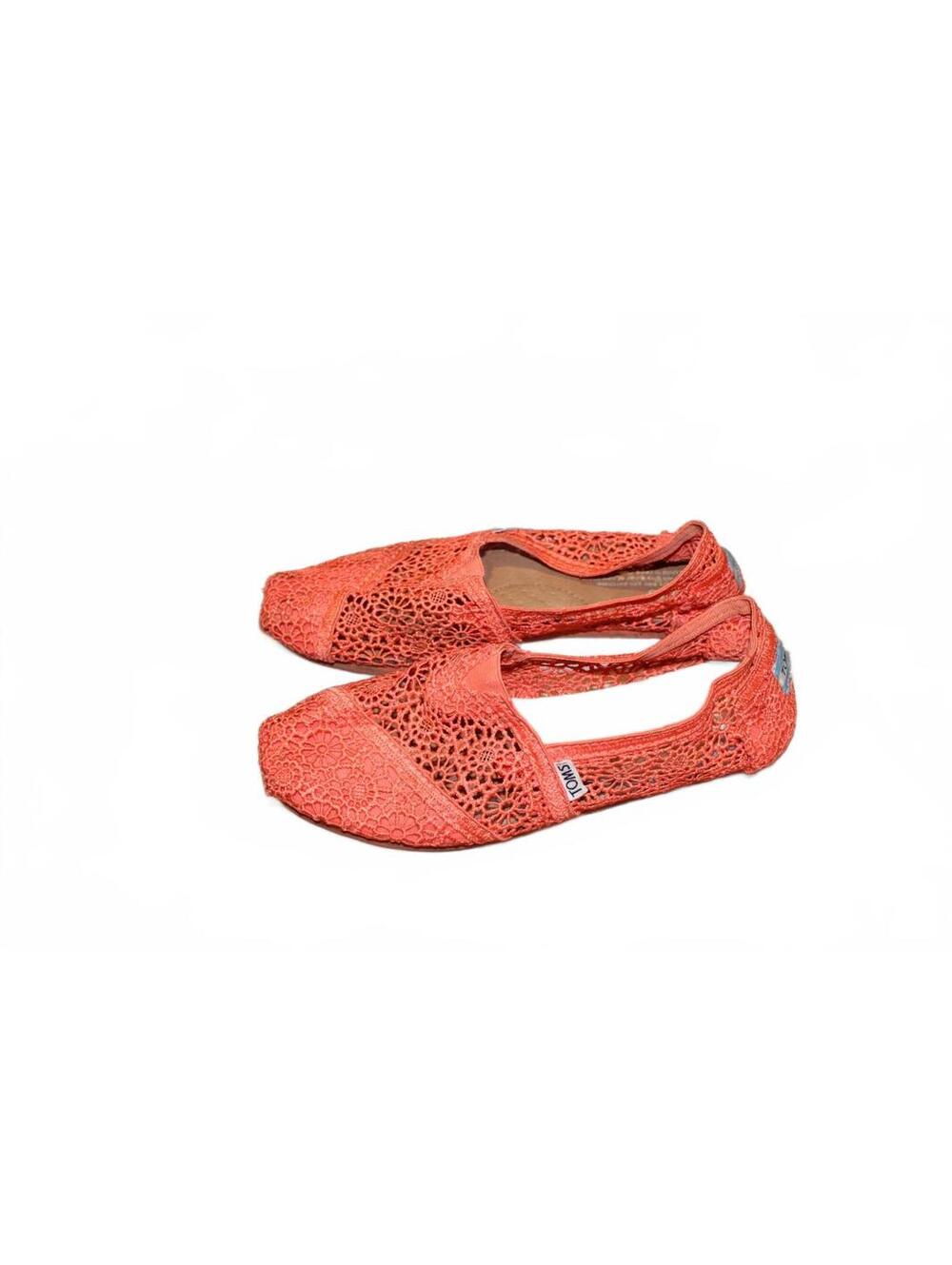 TOMS Coral Crochet Lace Slip-On Shoes Size W7.5